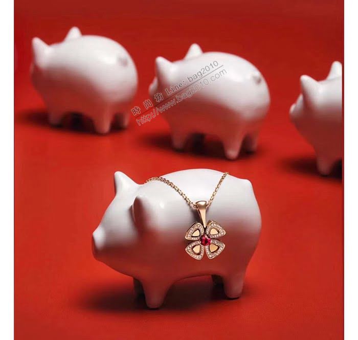 Bvlgari飾品 寶格麗四葉草項鏈 限定款 德國進口s925純銀項鏈  zgbq3049